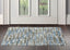 Multi Size Gray Ivory Blue Color Hand Made Mat 100% Polyester� Modern & Contemporary Oriental Rug