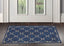 2x3 Blue, Beige, Color Machine Made Braided Mat Handspun Jute Modern & Contemporary Oriental Rug