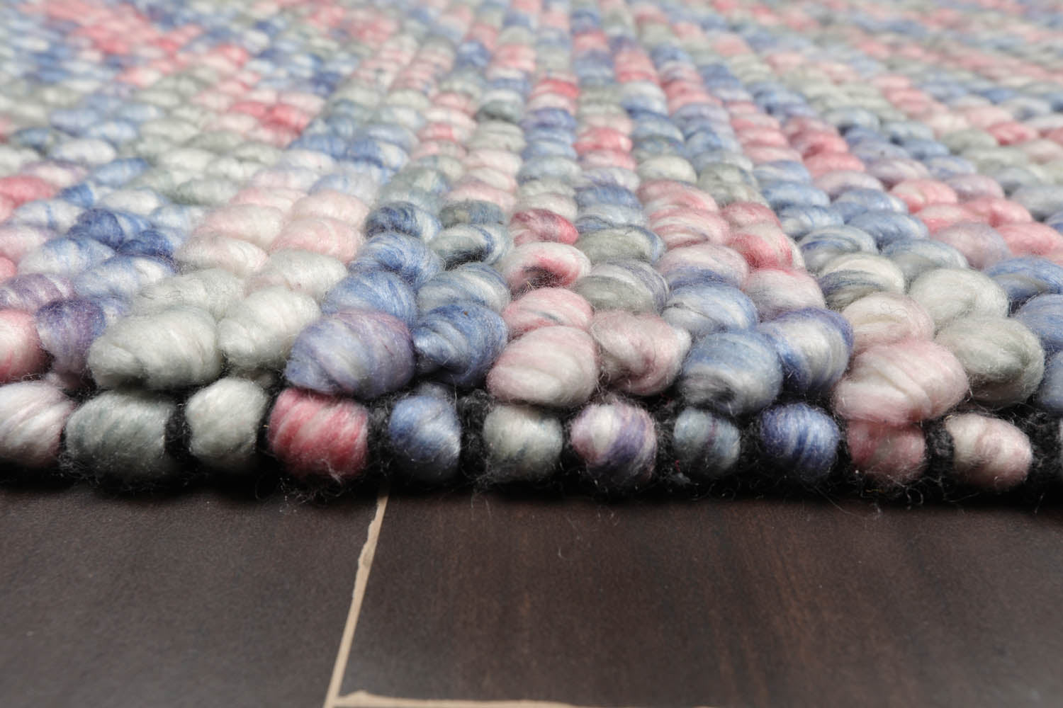 Multi Size Pink Purple Green Color Hand Made Mat 100% Polyester� Modern & Contemporary Oriental Rug