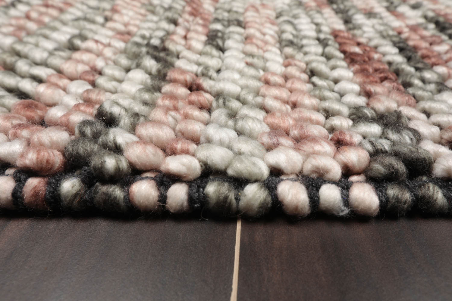 Multi Size Brown Beige Rust Color Hand Made Mat 100% Polyester� Modern & Contemporary Oriental Rug