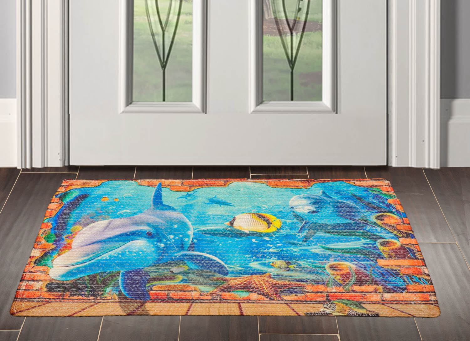 2x3 Multi Color, , Color Hand Made Braided Mat 100% Polyester� Modern & Contemporary Oriental Rug Main image