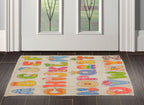 2x3 Multi Color, , Color Hand Made Braided Mat 100% Polyester� Modern & Contemporary Oriental Rug