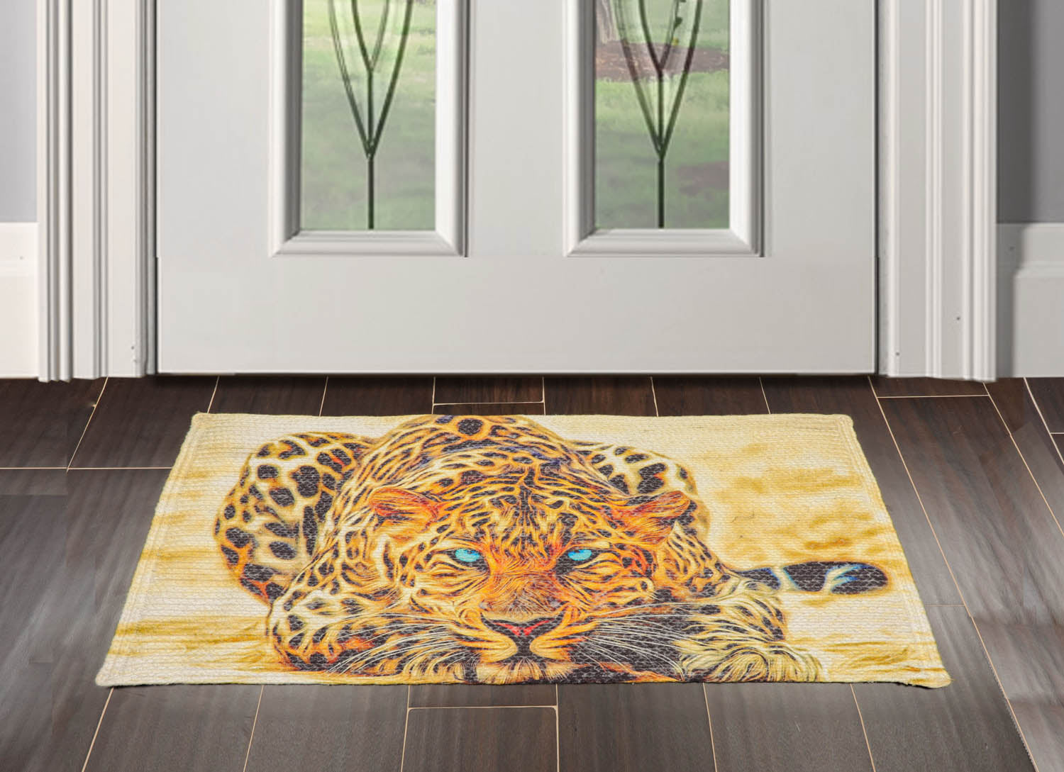 2x3 Multi Color, , Color Hand Made Braided Mat 100% Polyester� Modern & Contemporary Oriental Rug Main image