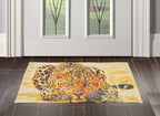 2x3 Multi Color, , Color Hand Made Braided Mat 100% Polyester� Modern & Contemporary Oriental Rug