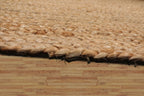 2x3 Natural, , Color Hand Made Braided Mat Handspun Jute Modern & Contemporary Oriental Rug