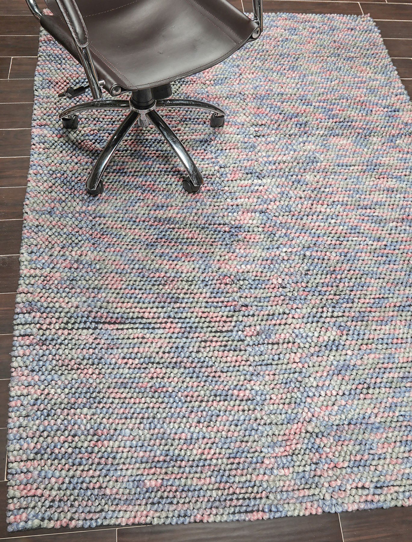 5x7 Blue, Pale Pink, Aqua Color Hand Tufted Oriental Area Rug Polyster/Cotton Blend Contemporary Oriental Rug