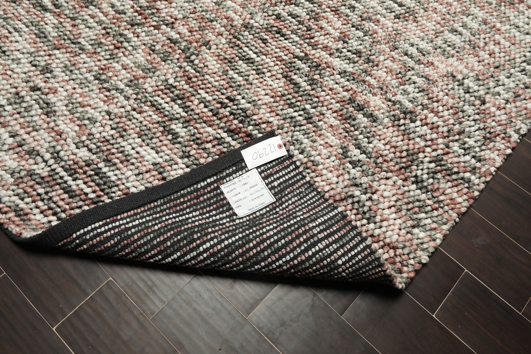 5x7 Ivory, Gray, Rust Color Hand Tufted Oriental Area Rug Polyster/Cotton Blend Contemporary Oriental Rug