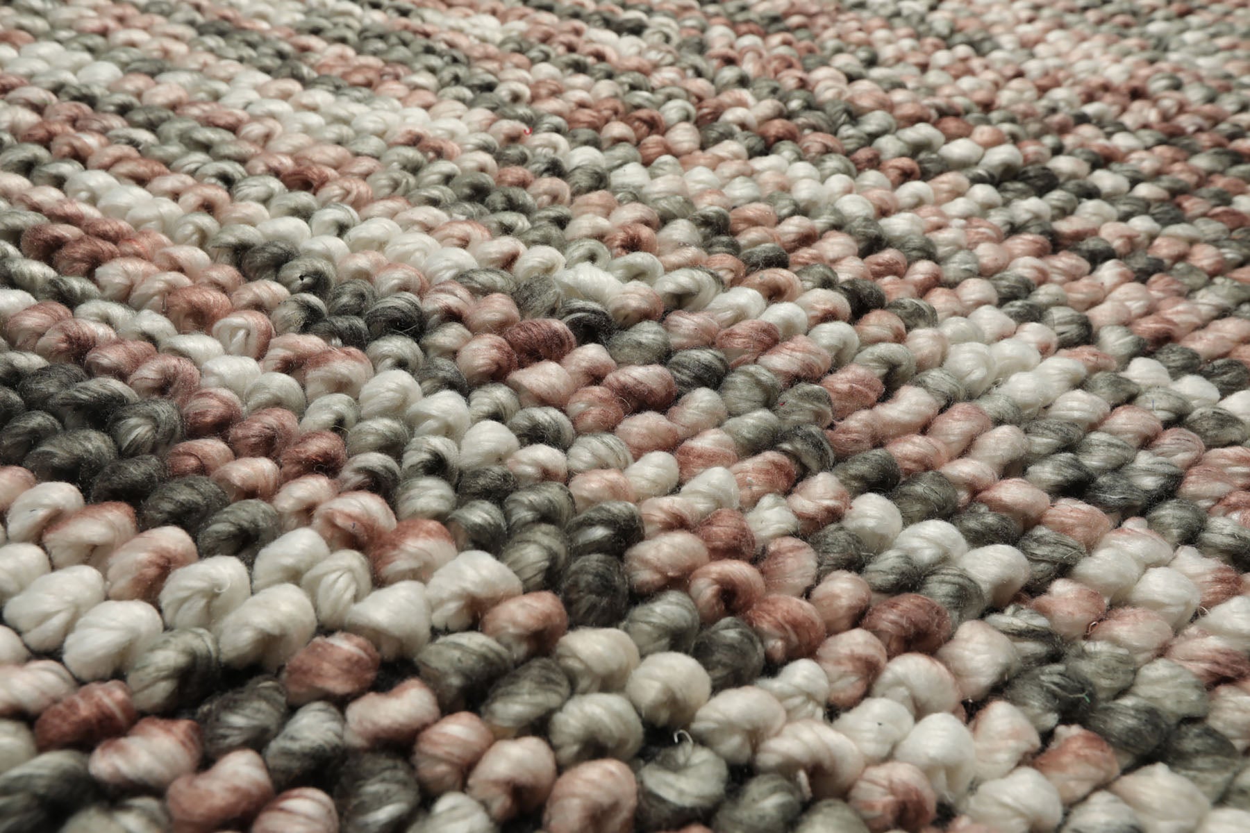 5x7 Ivory, Gray, Rust Color Hand Tufted Oriental Area Rug Polyster/Cotton Blend Contemporary Oriental Rug