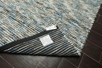 5x7 Ivory, Blue, Gray Color Hand Tufted Oriental Area Rug Polyster/Cotton Blend Contemporary Oriental Rug