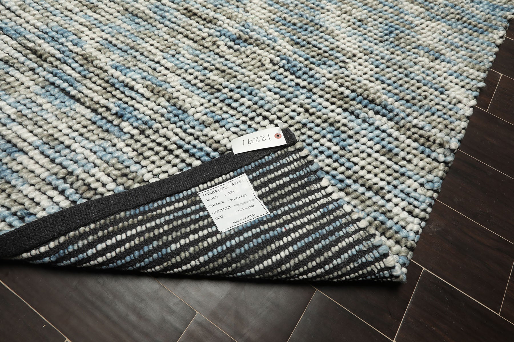 5x7 Ivory, Blue, Gray Color Hand Tufted Oriental Area Rug Polyster/Cotton Blend Contemporary Oriental Rug