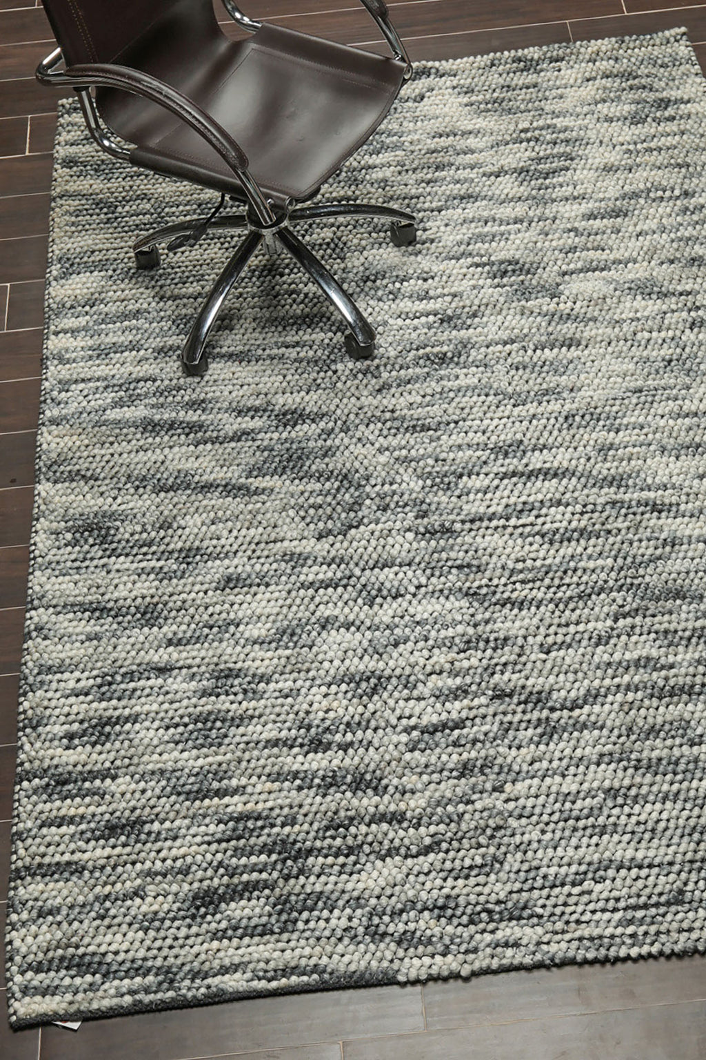 5x7 Ivory, Slate, Color Hand Tufted Oriental Area Rug Polyster/Cotton Blend Contemporary Oriental Rug