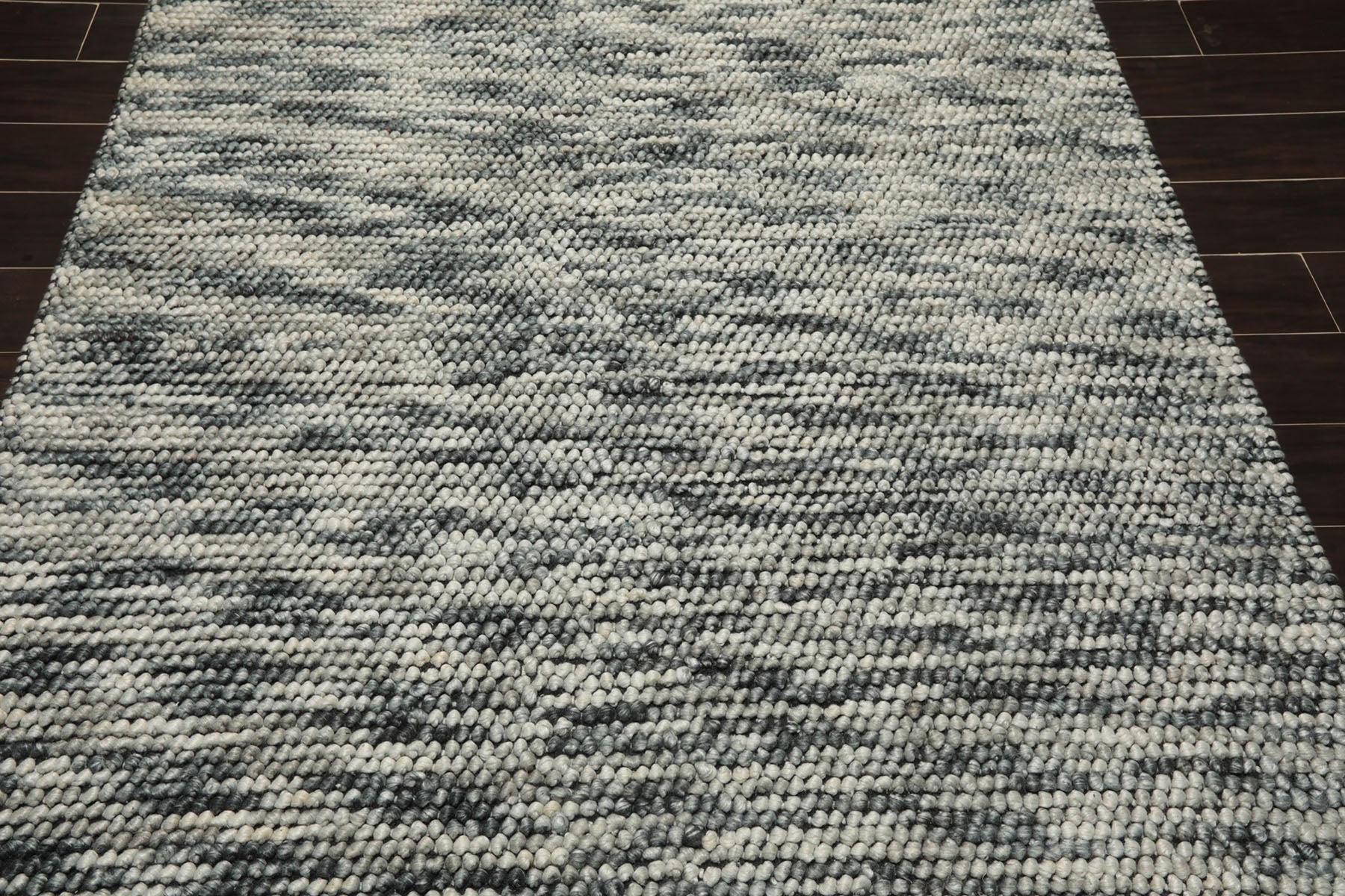 5x7 Ivory, Slate, Color Hand Tufted Oriental Area Rug Polyster/Cotton Blend Contemporary Oriental Rug