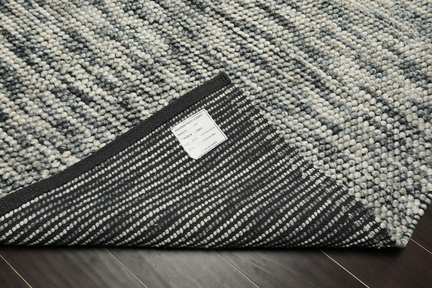 5x7 Ivory, Slate, Color Hand Tufted Oriental Area Rug Polyster/Cotton Blend Contemporary Oriental Rug