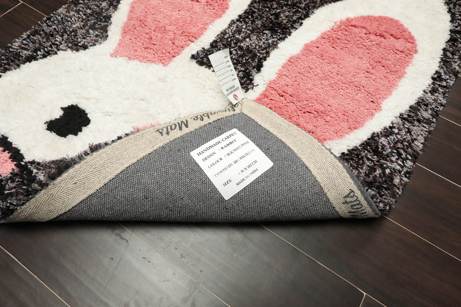 3x5 Gray, Black, Ivory Color Hand Tufted Oriental Area Rug Polyster/Cotton Blend Novelty Oriental Rug