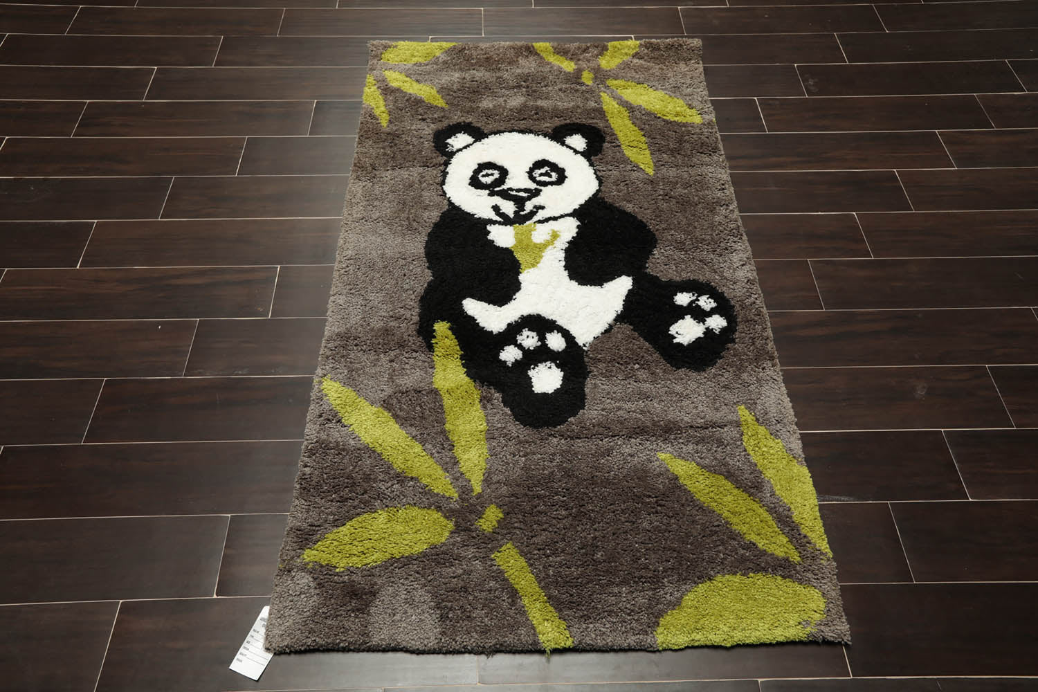 3x5 Panda Animal Shag Hand Tufted Oriental Area Rug – Super Soft Polyester Cotton Blend Secondary image