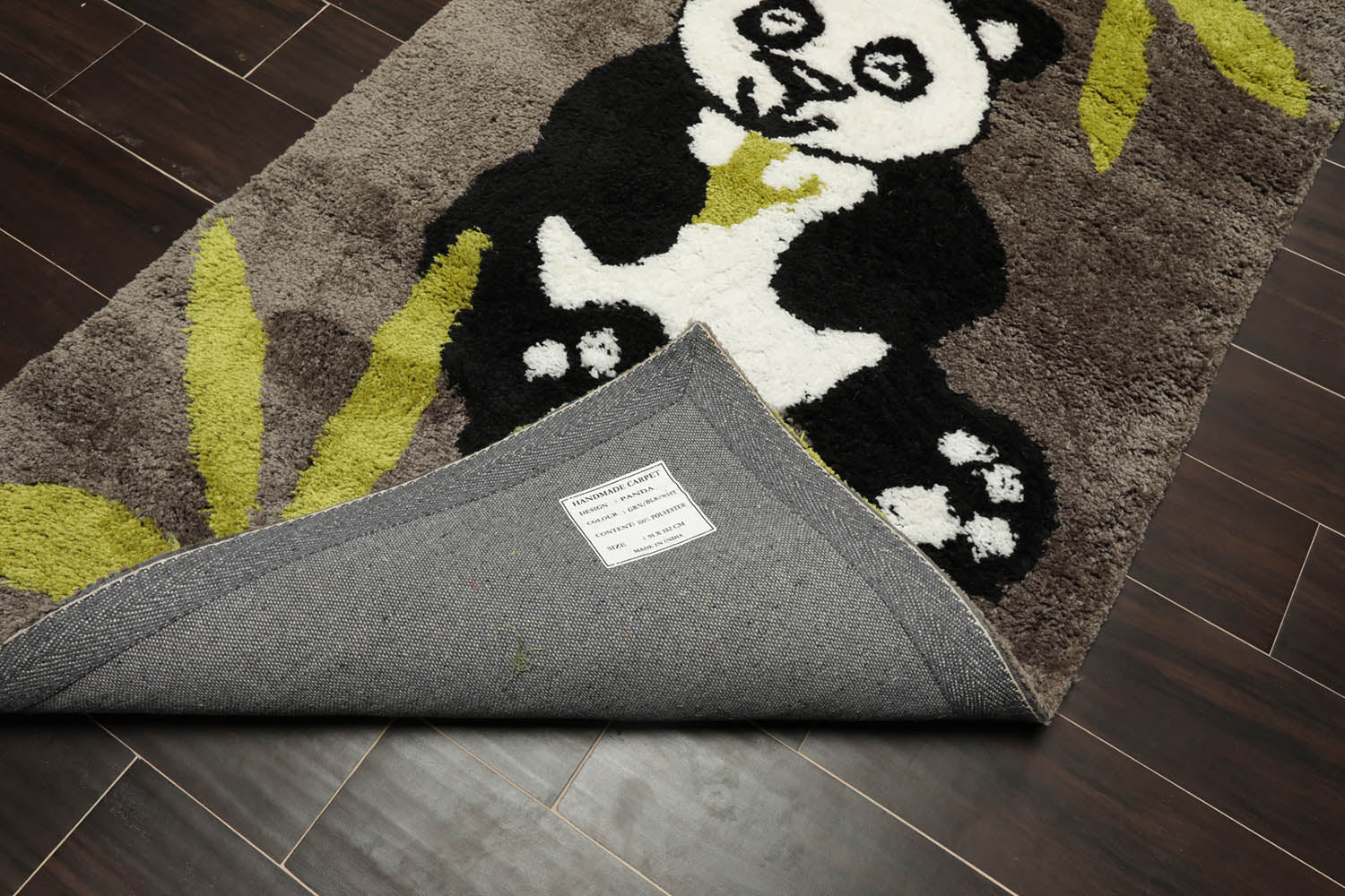 3x5 Gray, Black, White Color Hand Tufted Oriental Area Rug Polyster/Cotton Blend Novelty Oriental Rug