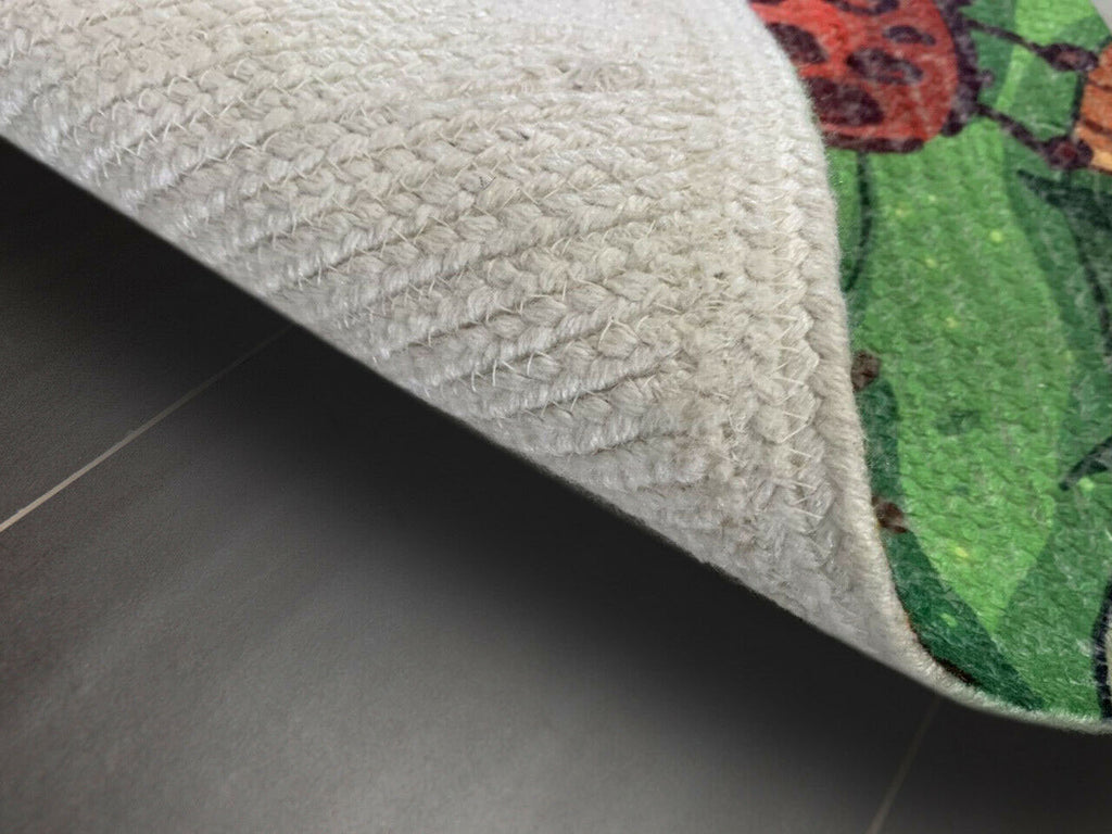 2x3 Multi Color, , Color Hand Made Braided Mat 100% Polyester� Modern & Contemporary Oriental Rug