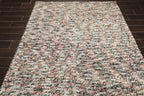 5x7 Ivory, Gray, Rust Color Hand Tufted Oriental Area Rug Polyster/Cotton Blend Contemporary Oriental Rug