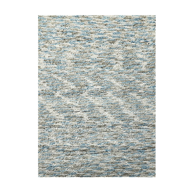 5x7 Ivory, Blue, Gray Color Hand Tufted Oriental Area Rug Polyster/Cotton Blend Contemporary Oriental Rug Hover Image