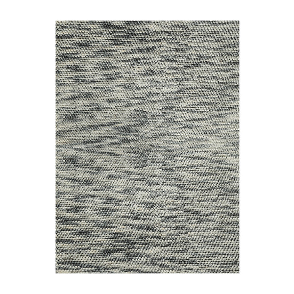 5x7 Ivory & Slate Hand Tufted Oriental Area Rug – Polyester Cotton Blend Contemporary Rug