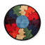 Round Blue, Red, Purple Color Hand Tufted Oriental Area Rug Polyster/Cotton Blend Contemporary Oriental Rug