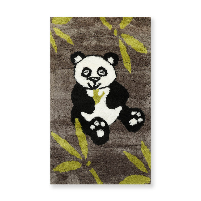 3x5 Gray, Black, White Color Hand Tufted Oriental Area Rug Polyster/Cotton Blend Novelty Oriental Rug Hover Image