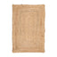 2x3 Natural, , Color Hand Made Braided Mat Handspun Jute Modern & Contemporary Oriental Rug